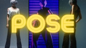 ポーズだけで語るモデルのストーリー：4つの写真が描く個性